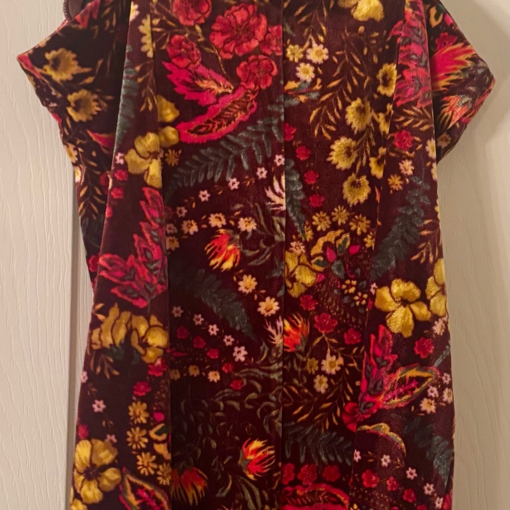 Floral Velvet Boho Paisley Dress